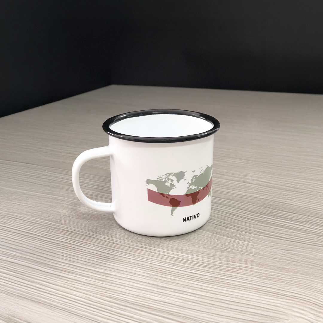 Taza de Peltre 350 mL Blanca – Ay Ombe Coffee by Jorge Celedón